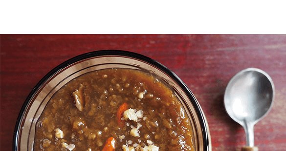 完全不上相黑糖核桃桂圓米糕粥